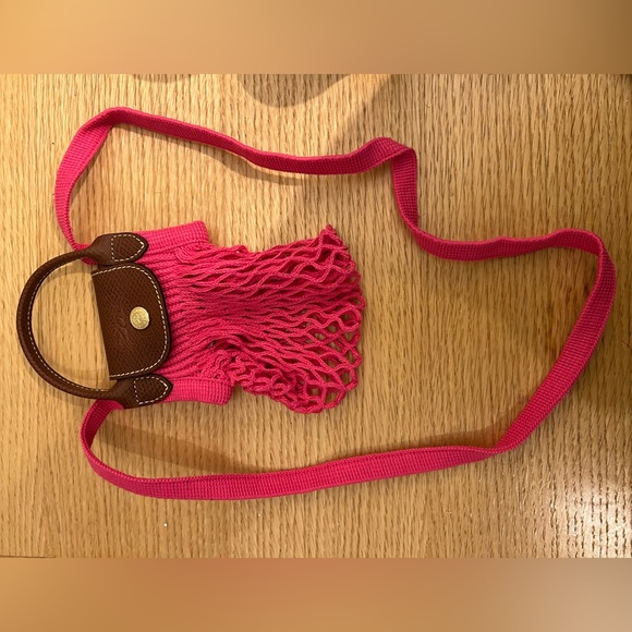 LONGCHAMP Le Pliage Extra Small Filet Knit Shoulder Bag - Picture 2 of 4